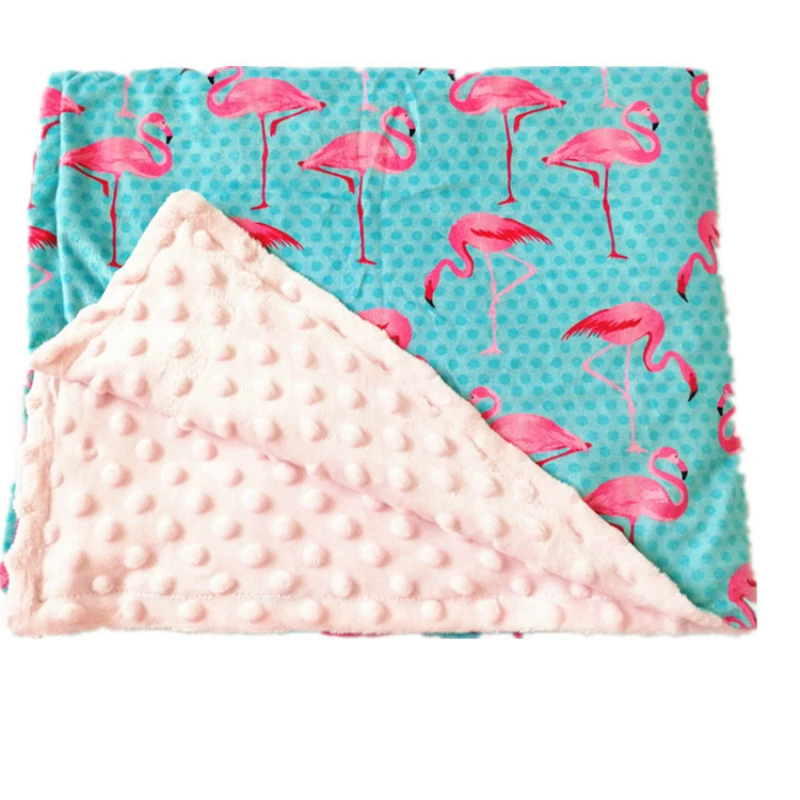 Ново детско одеало, двухслойное фланелевое флисовое одеяло с фламинго, детско пеленание, наметало на количка за новородено, детско спално бельо, одеала