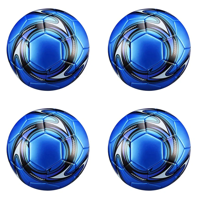 НОВОСТ-4X Професионална футболна топка Размер 5 Официален футболен тренировъчен футболна топка за състезания по футбол на открито Син