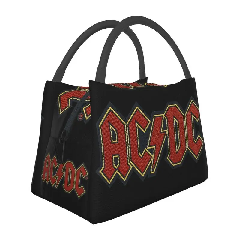 Обичай реколта чанти за обяд с логото на AC DC, женски обяд-апарати с термоизолировкой за пикник, къмпинг, работа и пътуване