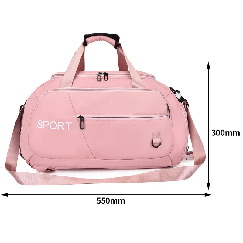 Оксфорд спортна чанта за фитнес, водоустойчива спортна чанта за фитнес зала с отделение за обувки, страничен джоб за тренировки на открито, на къмпинг, разходки.