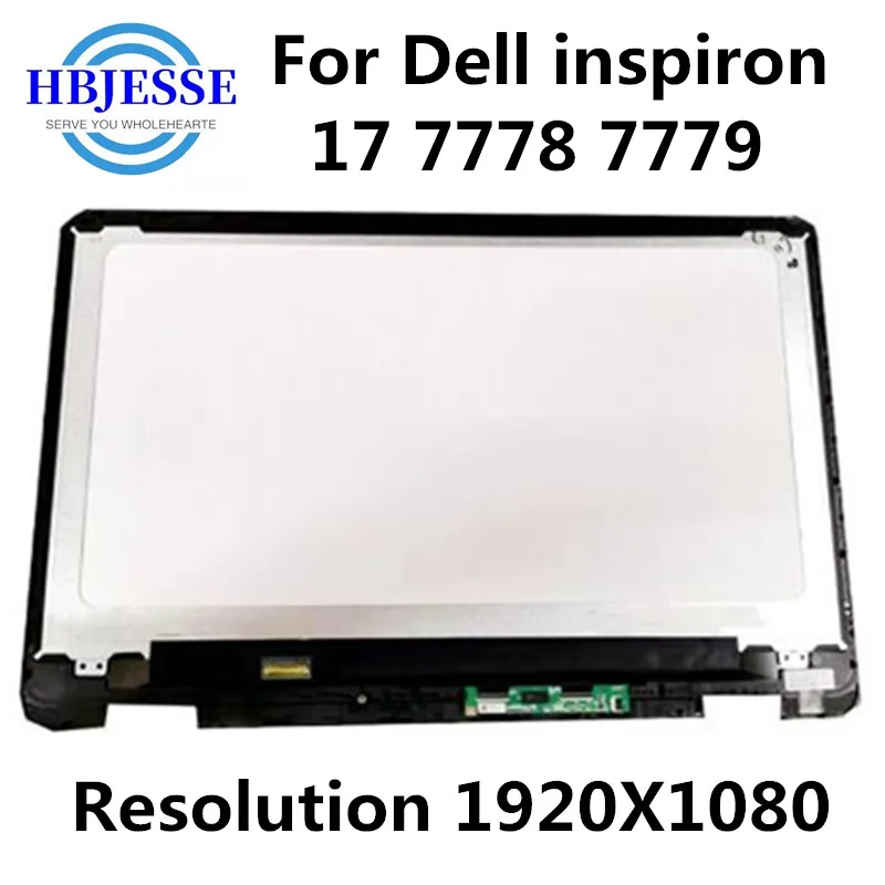 Оригинален За лаптоп Dell inspiron 17 7778 7779 17.3 LCD сензорен Екран възли С Рамка Със Сензорна Платка 1920X1080