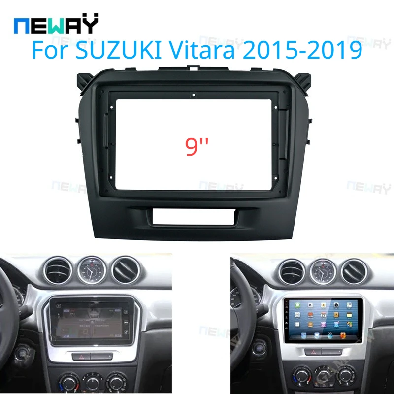 Панел автомобилното радио, за SUZUKI Vitara 2015-2019, авто стерео, панел от ABS-пластмаса, рамка на предния панел, комплект рамки