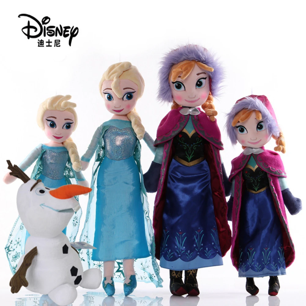 Плюшен кукла Disney Замразени Елза, играчки на принцеса Анна, Играчки кукли Елза, Меки плюшени играчки за деца, Подарък за рожден Ден за момиче