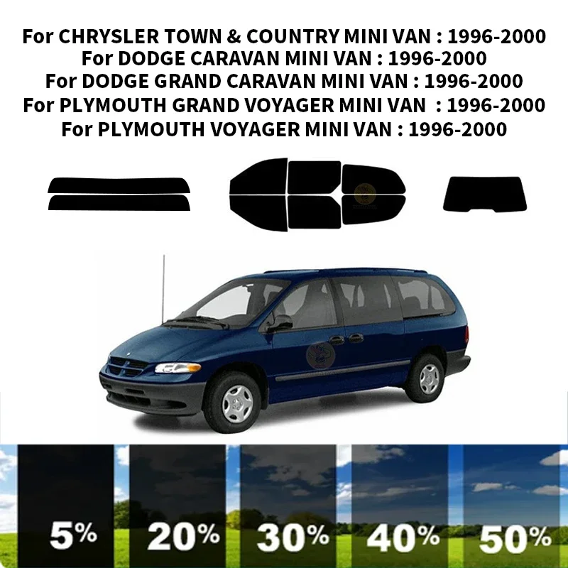 Предварително Обработена нанокерамика car UV Window Tint Kit Автомобили Прозорец Филм За МИНИ-ВЭНА DODGE CARAVAN 1996-2000