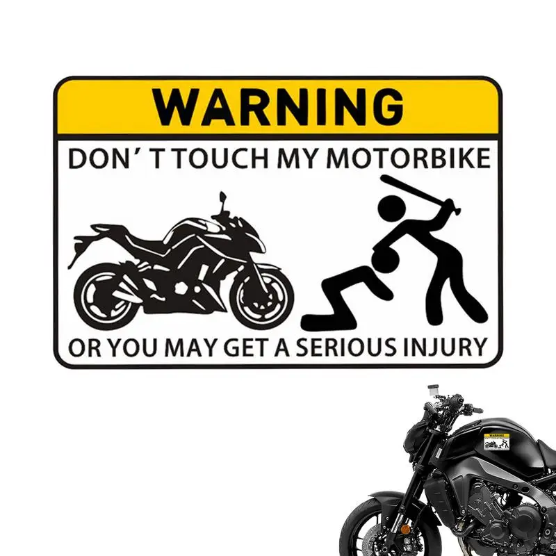 Предупреждение За Допир До Мотоциклу PVC Забавни Етикети против кражба За Мотоциклет Инструкции За Безопасност на Мотоциклети За Училища Парк Стрийт