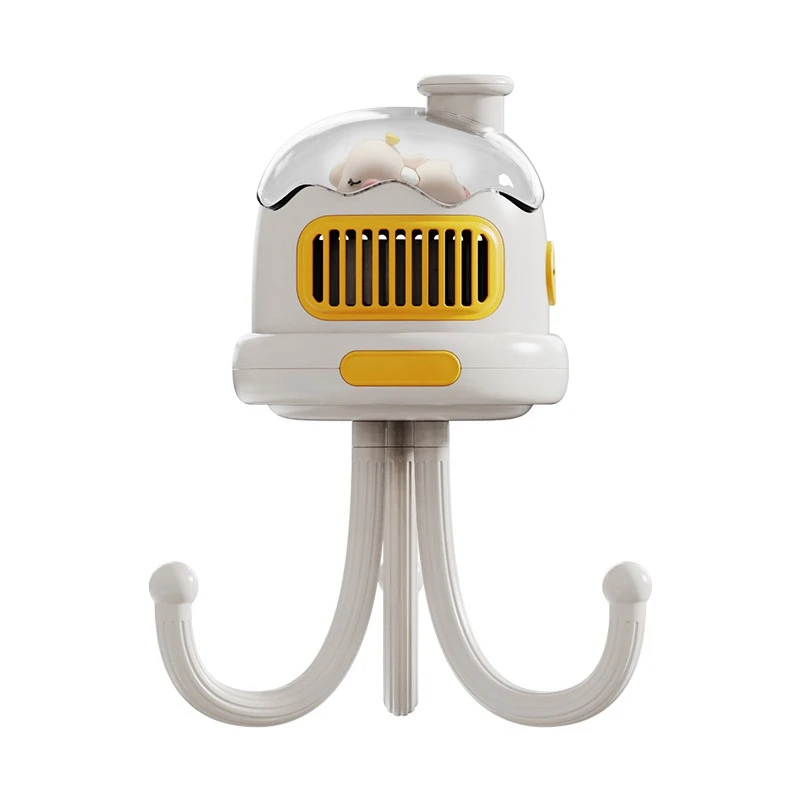 Преносим вентилатор за количка, която се презарежда чрез USB, Безшумен детски ръчно фен без остриета на открито