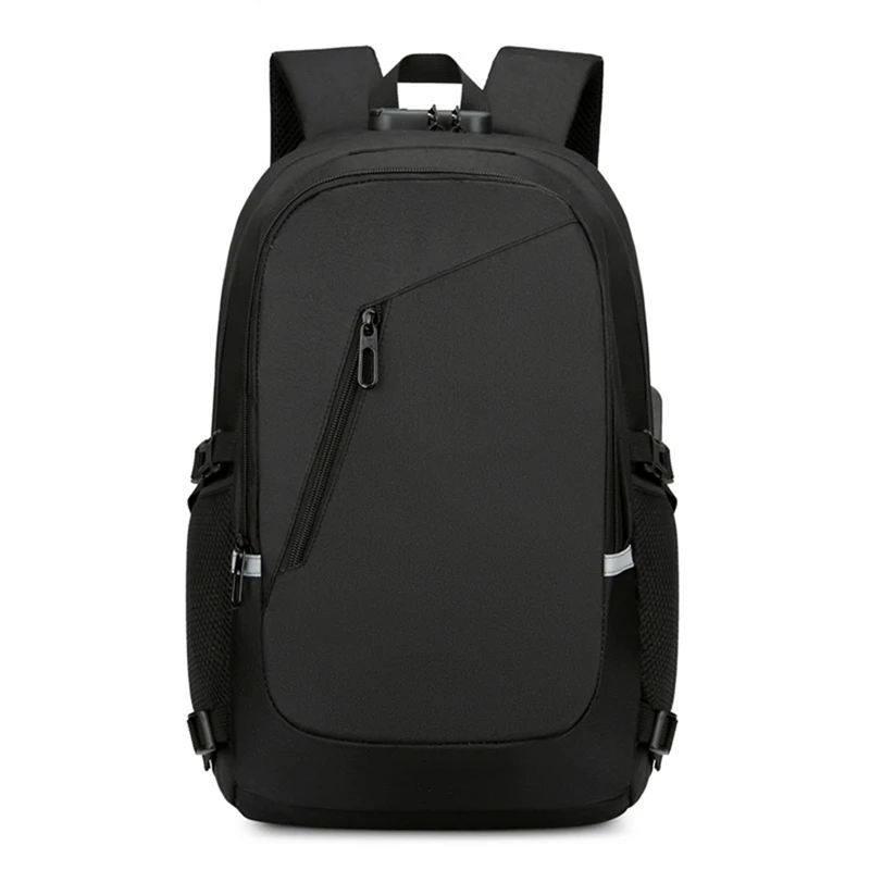 Преносима водоустойчива чанта-органайзер с функция за защита от кражба за носене на лаптоп с черен цвят