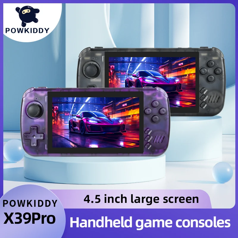 Преносима игрова конзола POWKIDDY X39 с 4,5-инчов HD екран, ретро-плейъри за игри, Евтини детски подаръци, поддръжка на игри за двама играчи