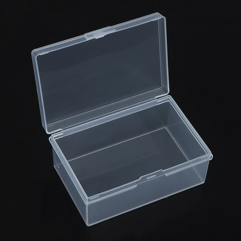 Прозрачна пластмасова кутия от полипропилен, винт кутия за съхранение на хардуер, инструменти, електронни части, Празна кутия с капак, кутия за съхранение