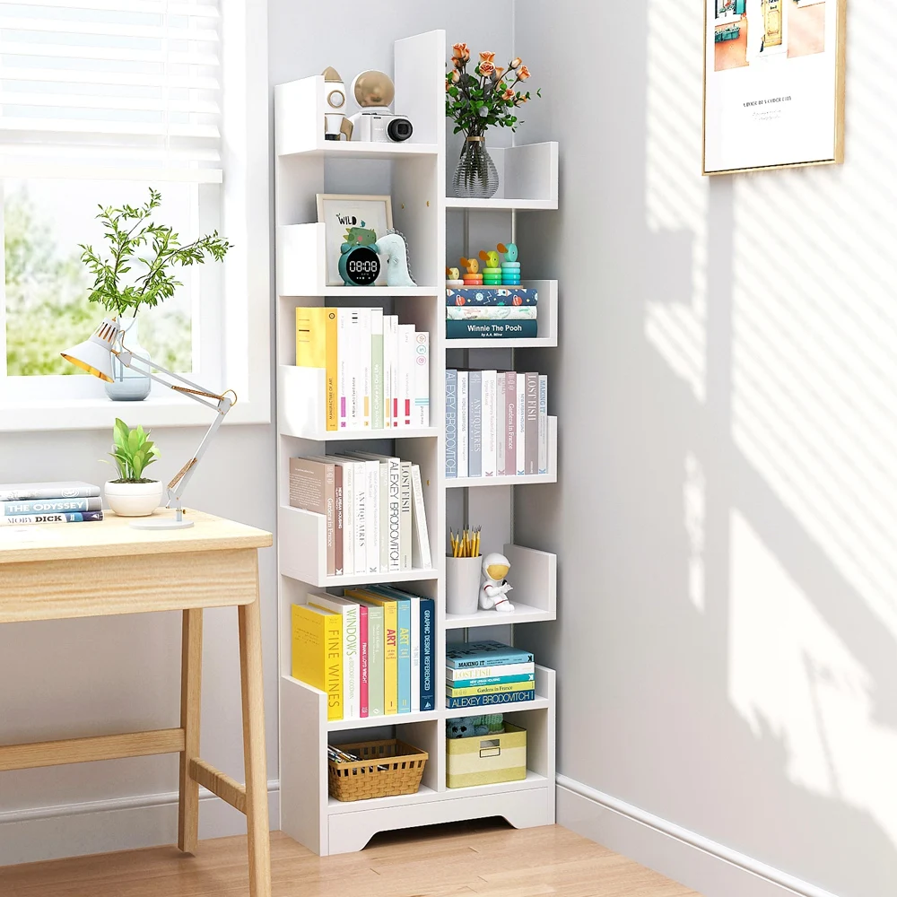 Проста детска лавица за книги, малък багажник за съхранение от стената на пода, минималистичная модерна домашна лавица за книги, домашен рафтове за съхранение