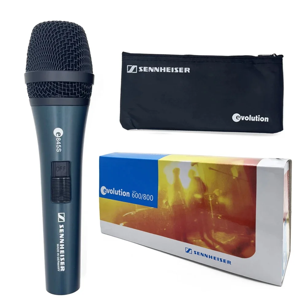 Професионален жични микрофона, за да Sennheiser E845S Суперкардиоидный динамичен ръчен микрофон за участие на живо на сцената на Караоке в църквата