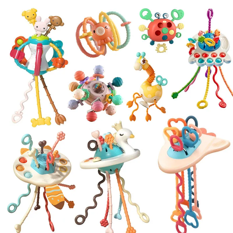 Развитие на играчка Монтесори за деца от 1, 2, 3 години, силиконови играчки на прочетеното, активност на детето, моторика, играчки за развитие на децата