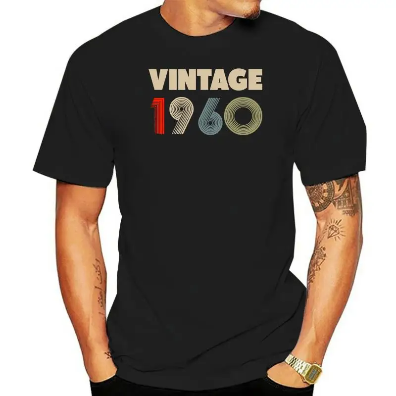 Реколта тениска на 1960-те години унисекс за мъже и жени
