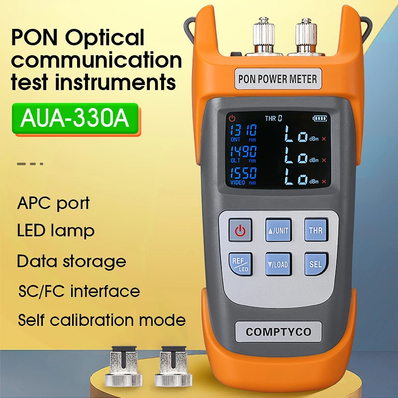 Ръчно оптичен електромера PON AUA-330A/U FTTX/ONT/OLT 1310/1490/1550 нм