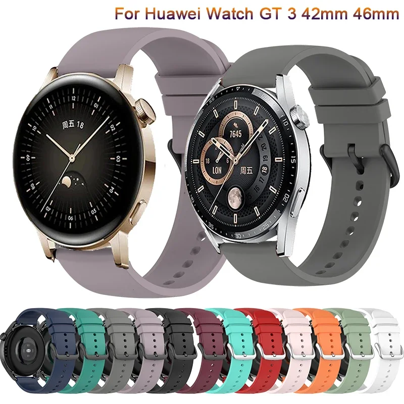 Силиконов ремък за Huawei Watch GT3 GT2 GT3 2 42 мм и 46 мм, Умни часовници Honor Magic watch Подмяна на гривната на китката