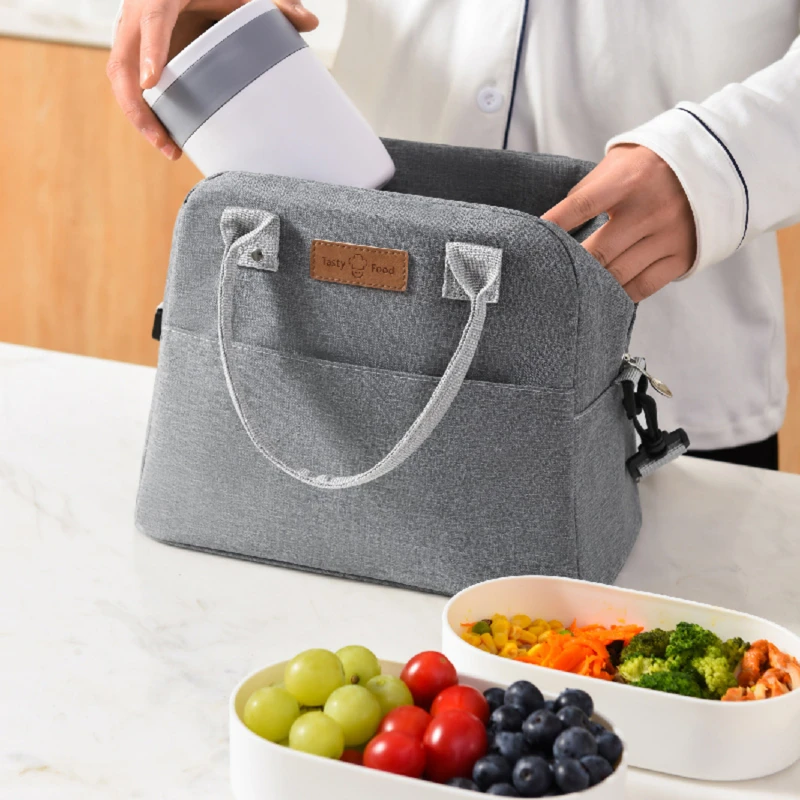 Случайна чанта за обяд, висококачествена чанта-хладилник за обяд, Преносим пакет с лед, Женствена чанта за пикник, термосумка за обяд за деца