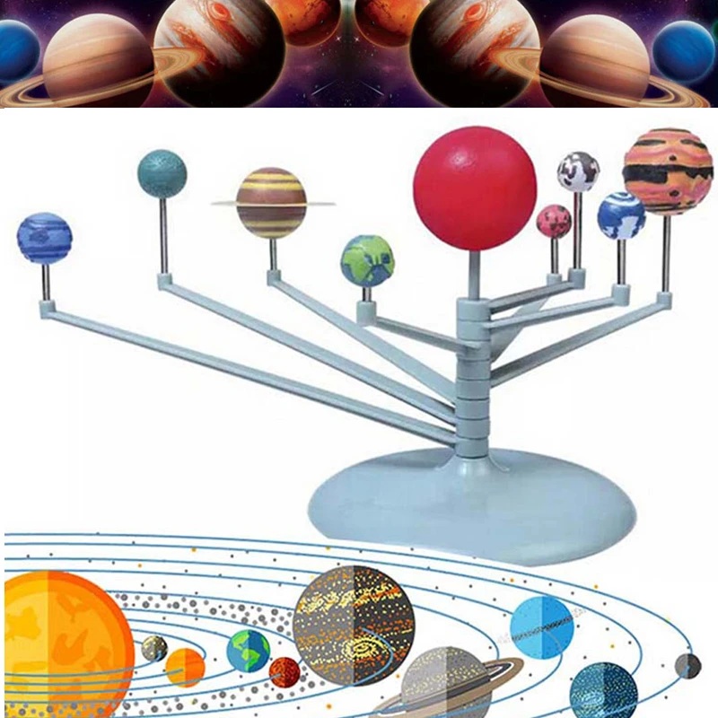 Слънчевата Система от Девет Планети Планетариум Модел комплект Научен Астрономически проект 