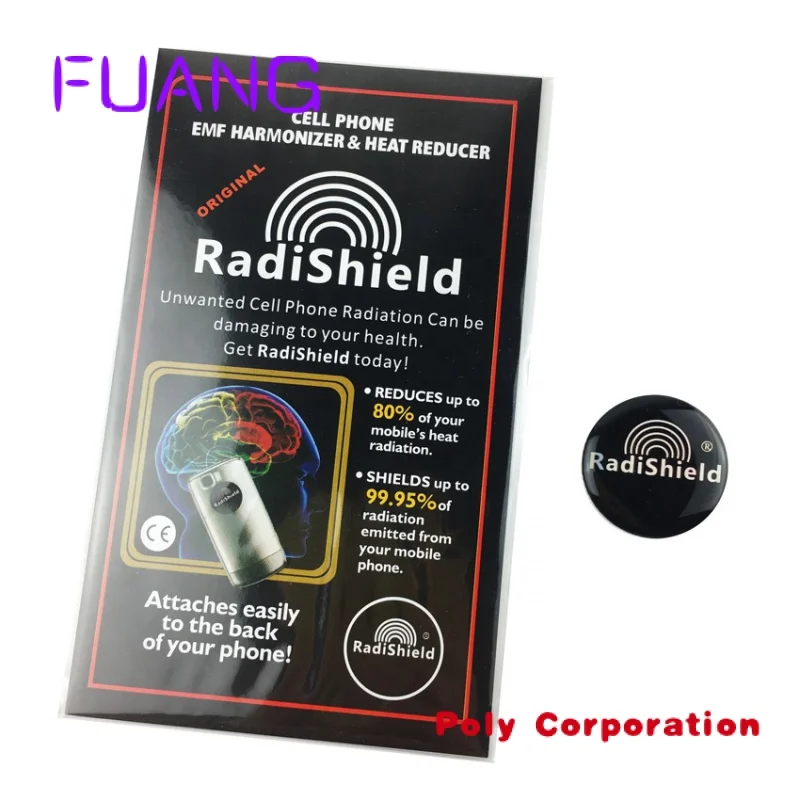 Стикер Radishield по поръчка. Стикер EMF, сигурна стикер със защита от радиация, за мобилен телефон с ръчно изработени карта и