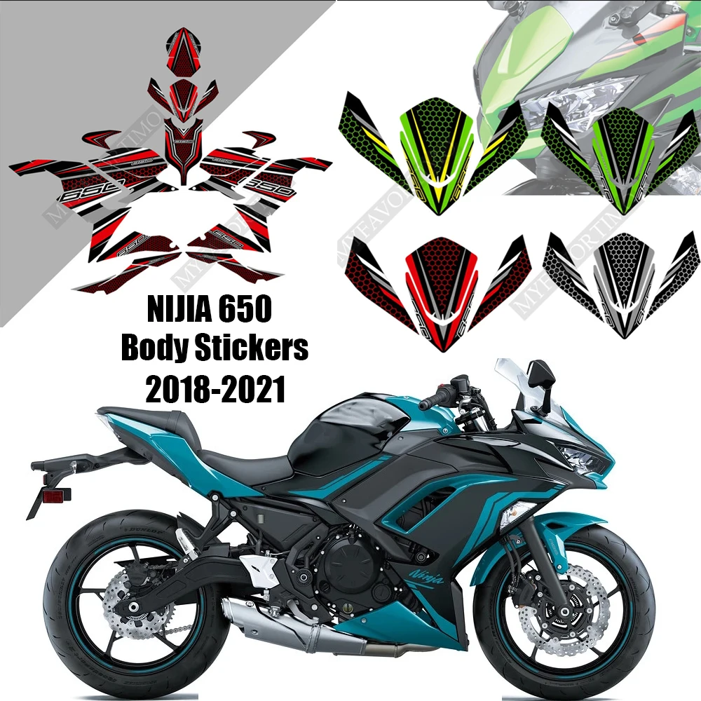 Стикер за защита На резервоара Nijia 650 Устойчиво На Надраскване Мотоциклетът Стикер за Kawasaki NIJIA 650 2018-2021 Етикети За резервоара