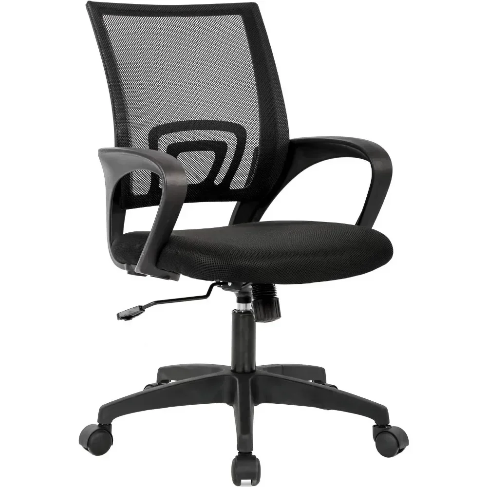 Стол за офис, ергономичен работен стол, сетчатое компютърен стол с подлакътник за подкрепа на долната част на гърба, завъртащо се кресло за мениджъри, регулируема