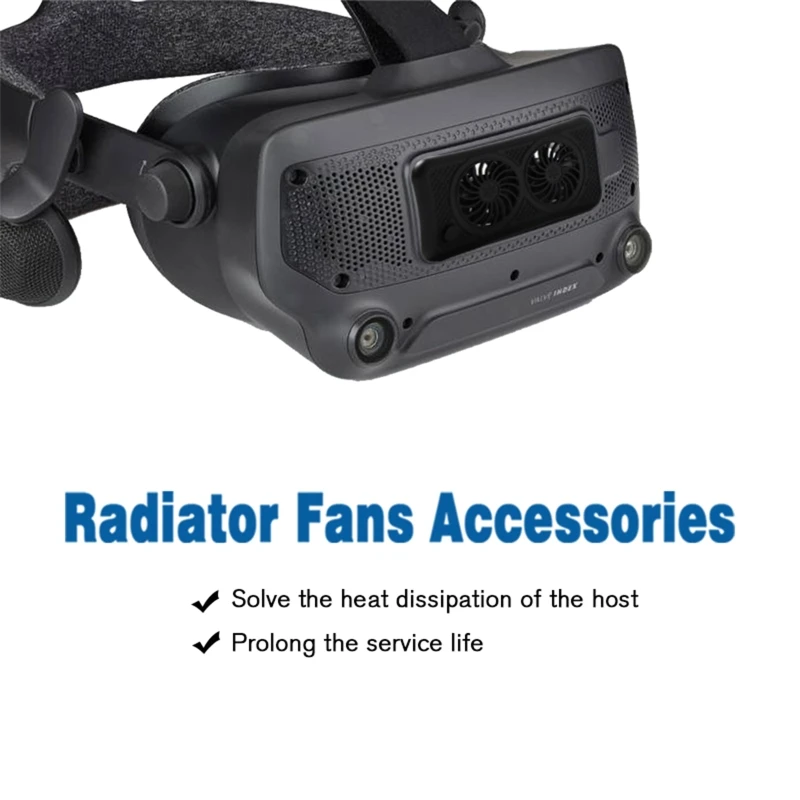 Тих охладител за слушалки виртуална реалност A0KB с двойно охлаждащ вентилатор, съвместима с Valve Index, Охладител за слушалки виртуална реалност, Аксесоари за радиатора виртуална реалност