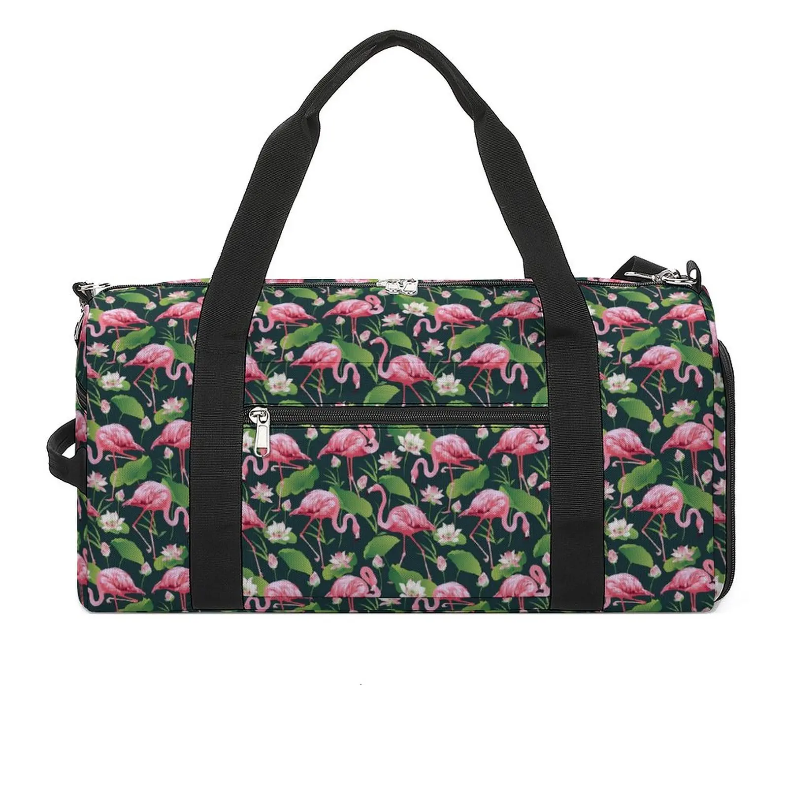 Тропически птици, Спортни чанти, Фламинго, Бяла Лилия, Спортна чанта за багаж, големи цветни чанти, мъжки чанти за фитнес Oxford