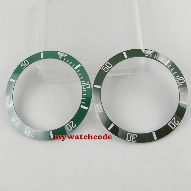 Тъмно зелени керамични bezel диаметър 38 мм, околовръстен части за мъжки часовници с автоматично управление 40 мм, аксесоари за часовници
