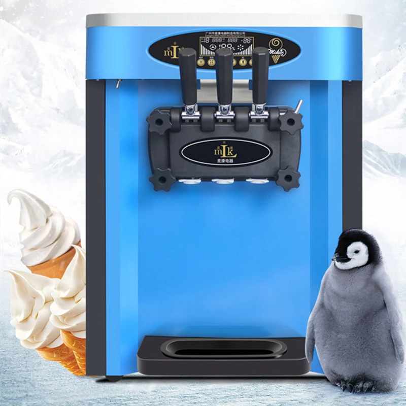 Търговски Многофункционална Машина За Производство На Мек Сладолед, Малка Машина За Приготвяне На Ягодов Пломбира От Неръждаема Стомана