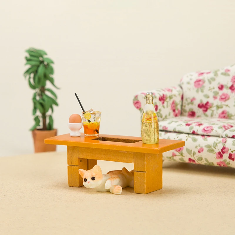 Украса куклена къща мини-масичка за кафе, ниска масичка модел снимка на сцена подпори мини бижу