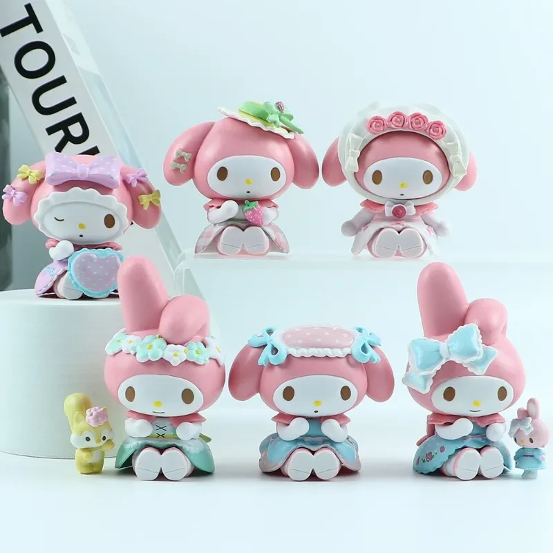 Фигурки на Sanrio Колекционерска стойност My Melody Toys Kawaii Аниме Кукла Декоративен Орнамент Модел за Приятелите на Коледни Подаръци За Рожден Ден
