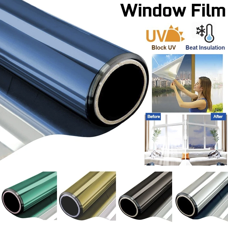 Филм за едностранно slr етикети на прозорци с дължина 200 см, отразяващи слънчев цвят за дома от стъкло, филм за контрол на прозорци със собствените си ръце