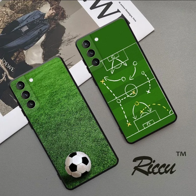 Футболно игрище Soccer Tactics Time Калъф За Телефон Samsung Galaxy S22 S21 S20 FE Ultra S9 S10 Plus S10e Note 20Ultra 10Plus Калъф