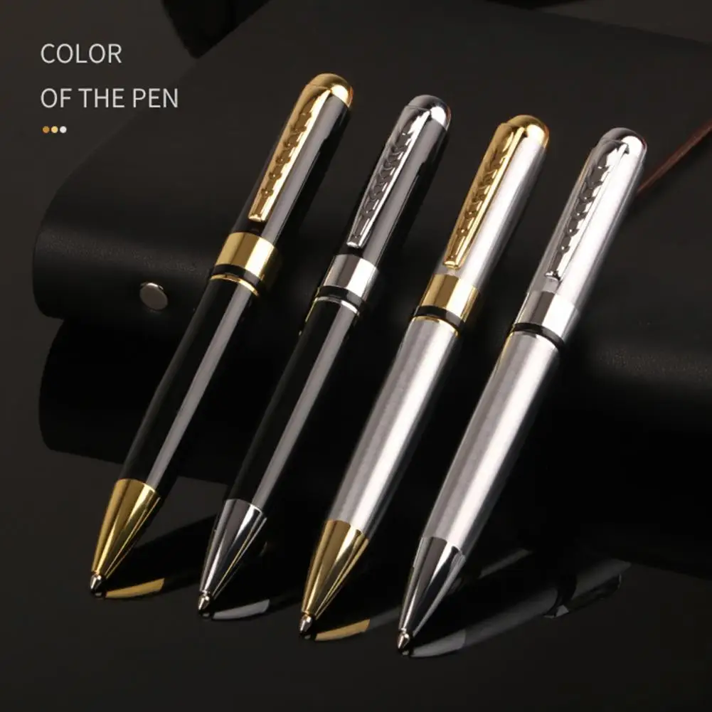 Химикалка химикалка 1.0 mm, висококачествена метална химикалка за подпис тип куршуми с въртяща се ос, бързо съхнещи бизнес химикалки за мъже