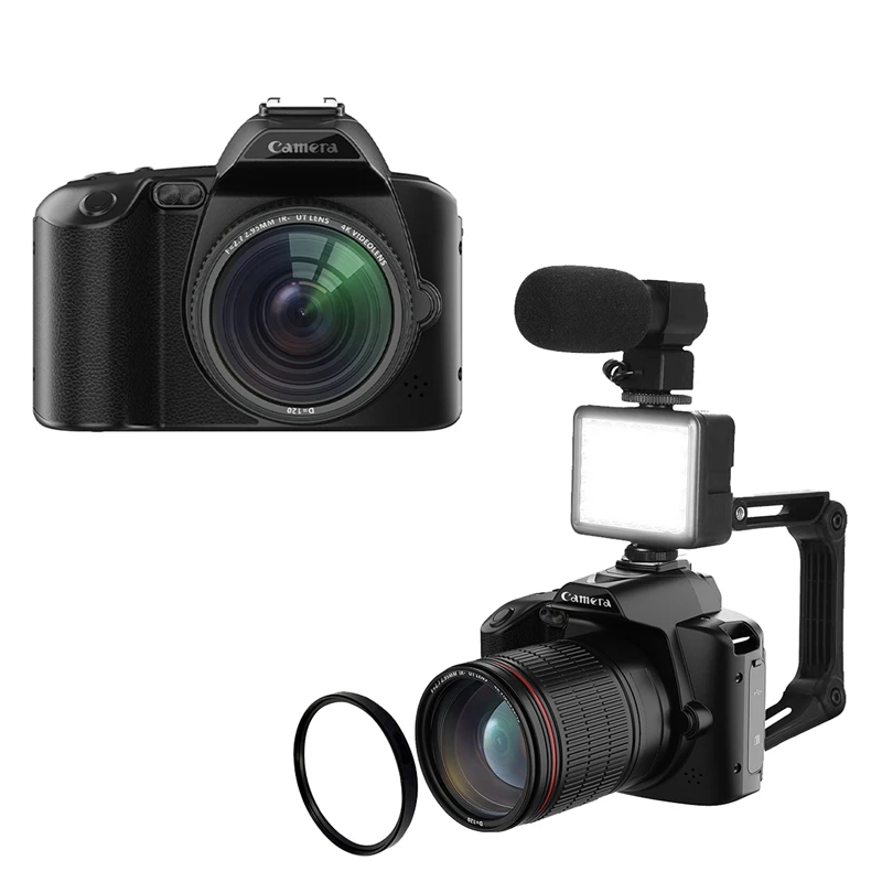 Цифров фотоапарат BAAY, уеб камера 4K WIFI, ретро видео Рекордер, видео камера с 64-мегапикселов увеличение, помещение за блогове