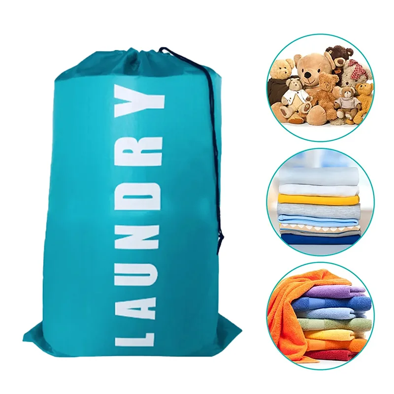 Чанта за дрехи, която може да се пере в машина, чанта за дрехи с шнурком, пътна Голяма чанта за мръсни дрехи, чанта-органайзер за съхранение на дрехи