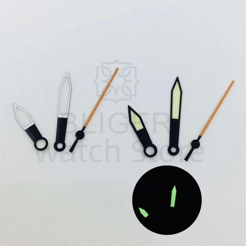 Часовникът BLIGER зелени светещи стрелки са подходящи за механизъм NH34 NH35 NH36 NH37 NH38 NH39 NH70 NH72