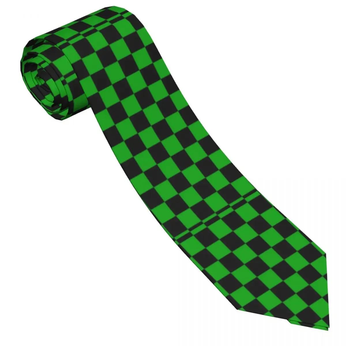 Черно-зелен два цвята вратовръзка модни клетка, 8 см, дизайнерски вратовръзки, подарък за бизнес мъжки ризи
