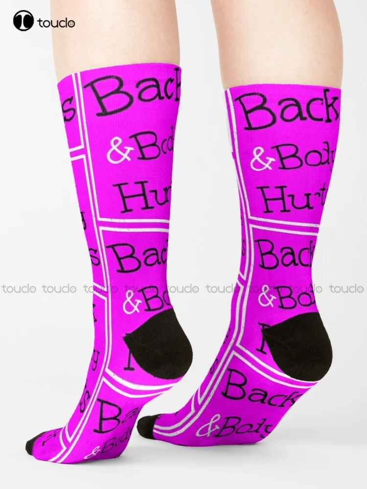 Чорапи от болки в гърба и тялото, туристически чорапи, дамски Персонализирани унисекс чорапи за възрастни, юноши и младежи, подарък със стил Харадзюку с дигитален печат 360 °