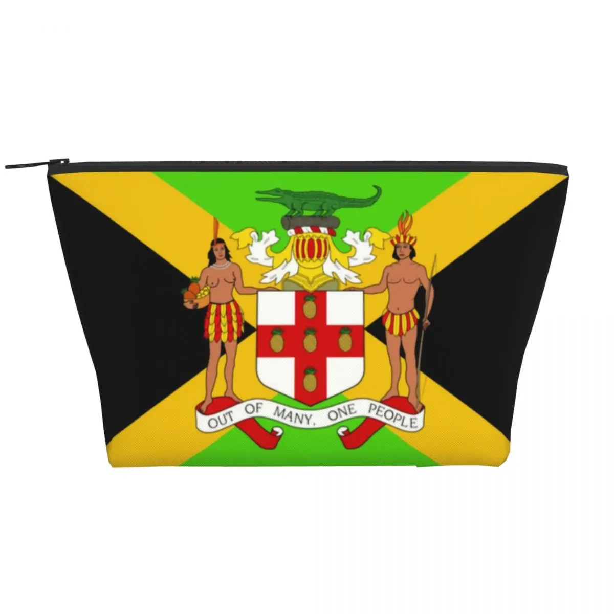 Ямайски герб, Флаг Косметичка Дамски Kawaii Голям капацитет Jamaica Proud Косметичка За съхранение на козметика Тоалетни чанти